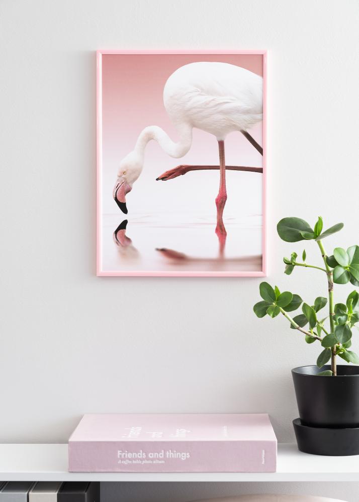 Cadre New Lifestyle Rose 30x40 cm - Passe-partout Blanc 20x30 cm
