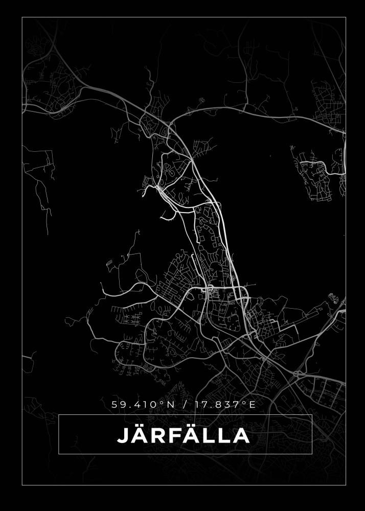 Map - Järfälla - Black