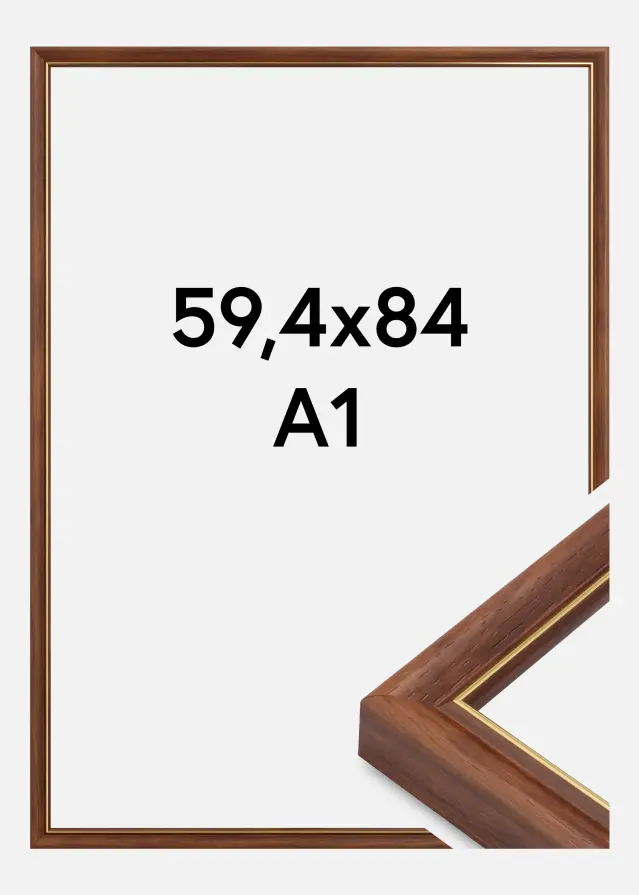 Cadre Canterbury Verre Acrylique Brun 59,4x84 cm (A1)