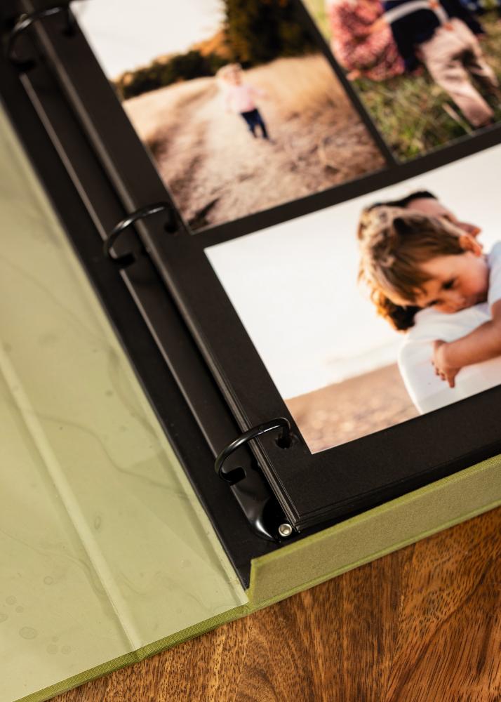 KAILA XOXO Olive - Coffee Table Photo Album (60 Pages Noires / 30 Feuilles)