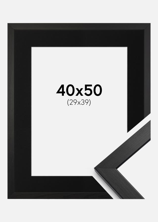 Cadre Stilren Noir 40x50 cm - Passe-partout Noir 30x40 cm