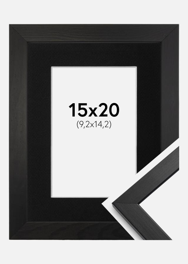 Cadre Stilren Noir 15x20 cm - Passe-partout Noir 4x6 pouces