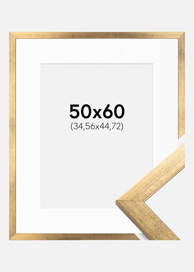 Cadre Stilren Or 50x60 cm - Passe-partout Blanc 14x18 pouces