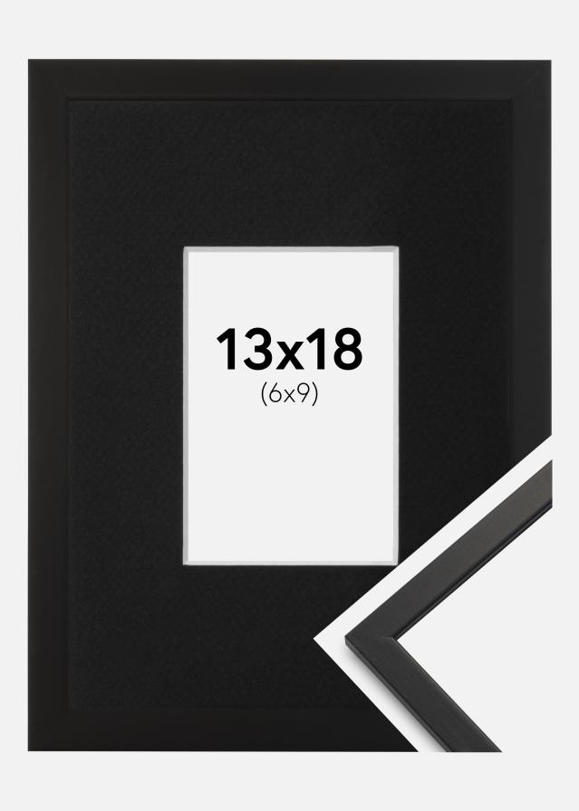 Cadre Edsbyn Noir 13x18 cm - Passe-partout Noir 7x10 cm
