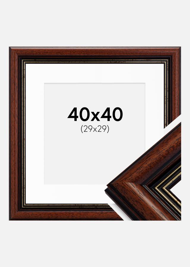 Cadre Old Retro 40x40 cm - Passe-partout Blanc 30x30 cm