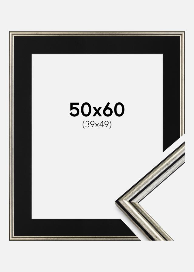 Cadre Horndal Argent 50x60 cm - Passe-partout Noir 40x50 cm