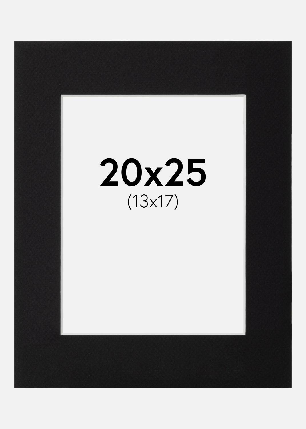 Product Image for Passe-partout Noir Standard (noyau blanc) 20x25 cm (13x17)