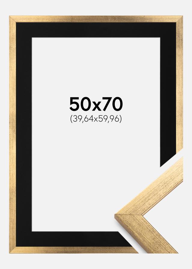 Cadre Stilren Or 50x70 cm - Passe-partout Noir 16x24 pouces