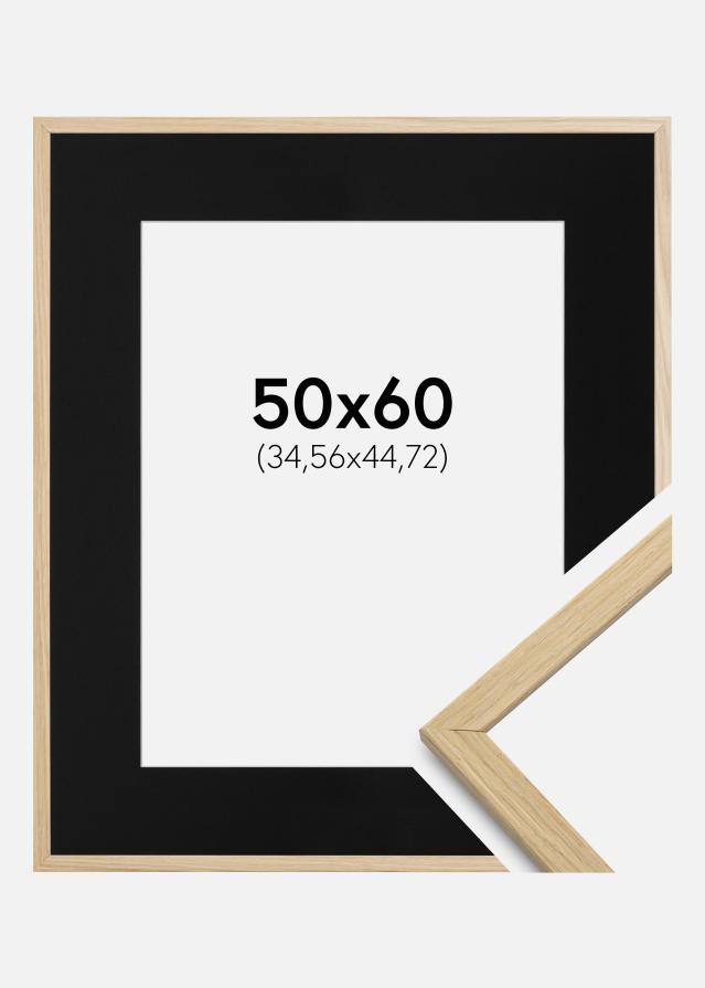 Cadre Edsbyn Chêne 50x60 cm - Passe-partout Noir 14x18 pouces