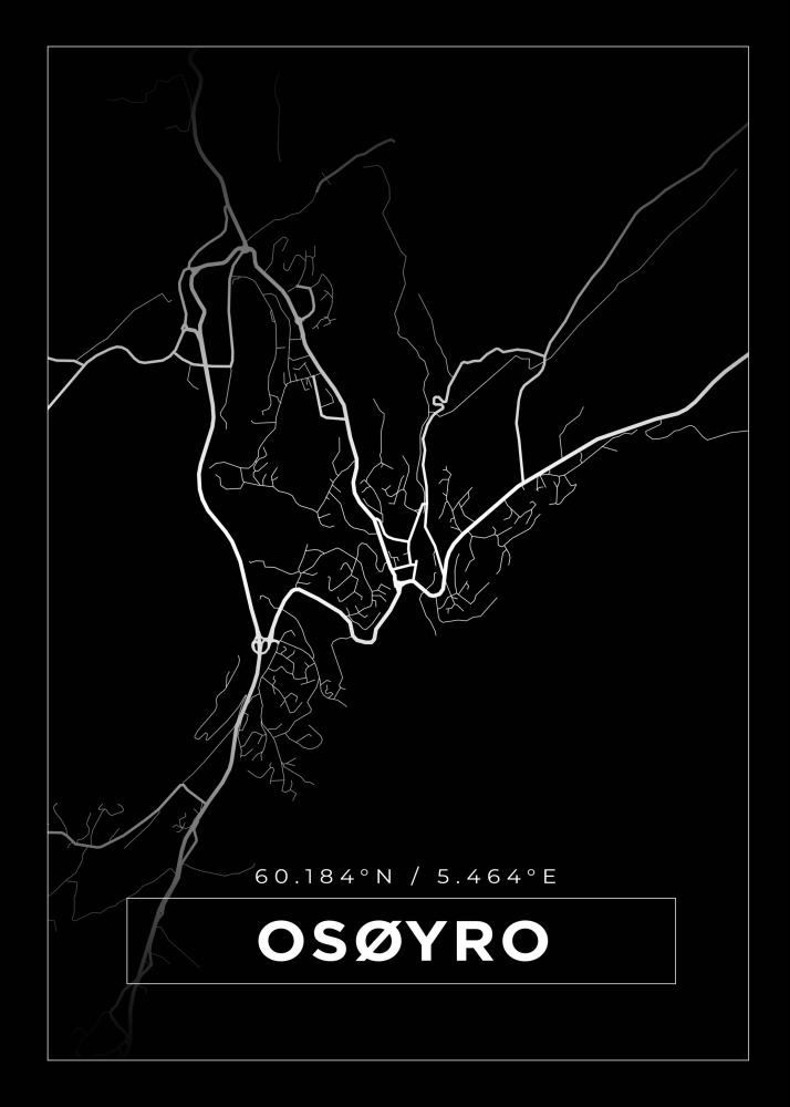 Map - Osøyro - Black