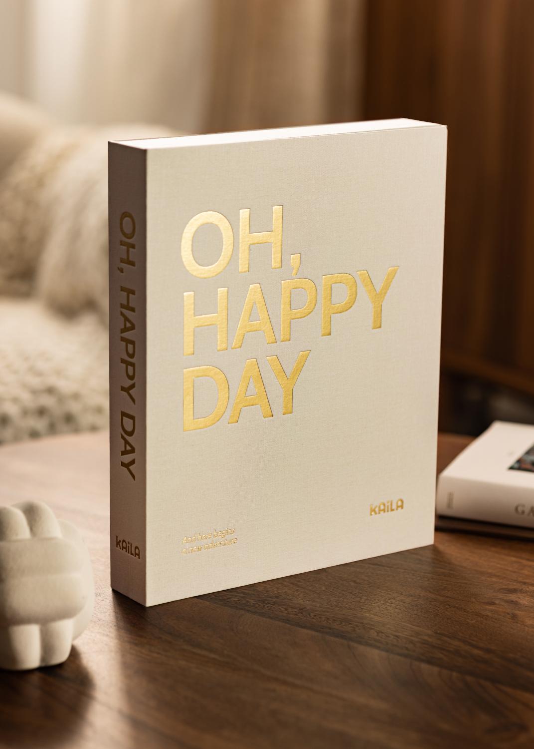 Product Image for KAILA OH HAPPY DAY Creme - Coffee Table Photo Album (60 Pages Noires)