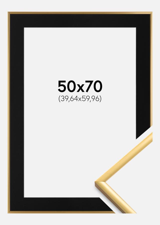 Cadre New Lifestyle Shiny Gold 50x70 cm - Passe-partout Noir 16x24 pouces