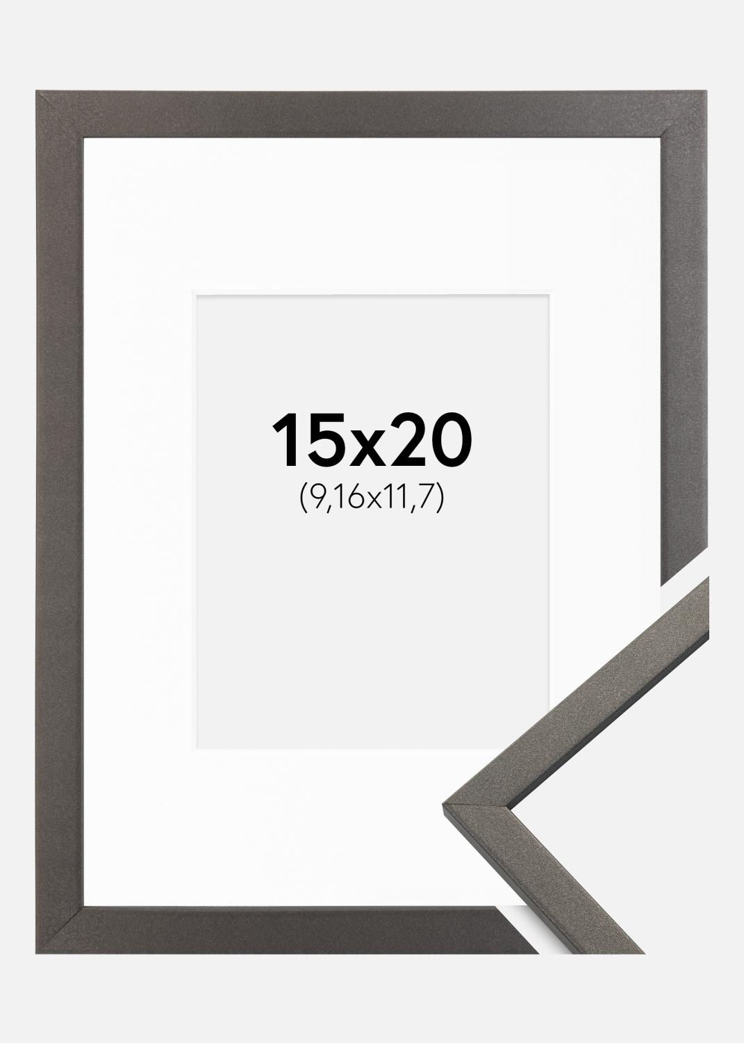 Product Image for Cadre Edsbyn Graphite 15x20 cm - Passe-partout Blanc 4x5 pouces