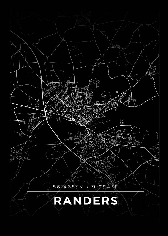 Map - Randers - Black