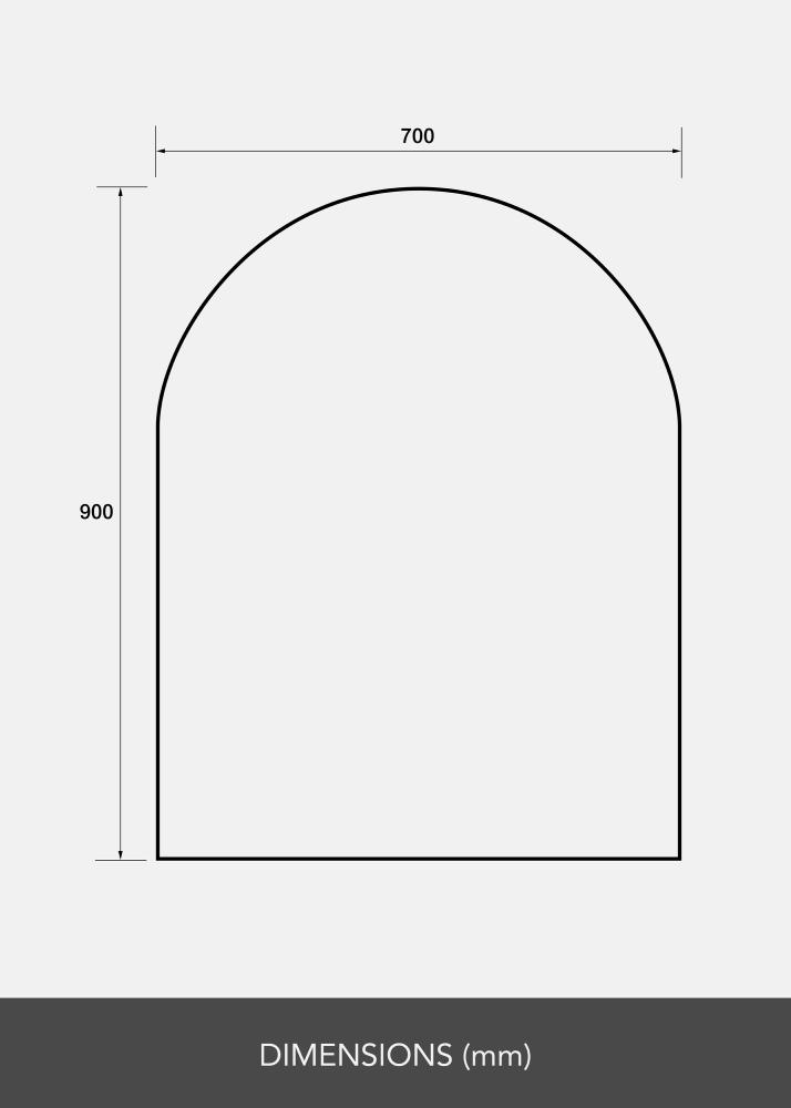 Miroir Domed LED 70x90 cm