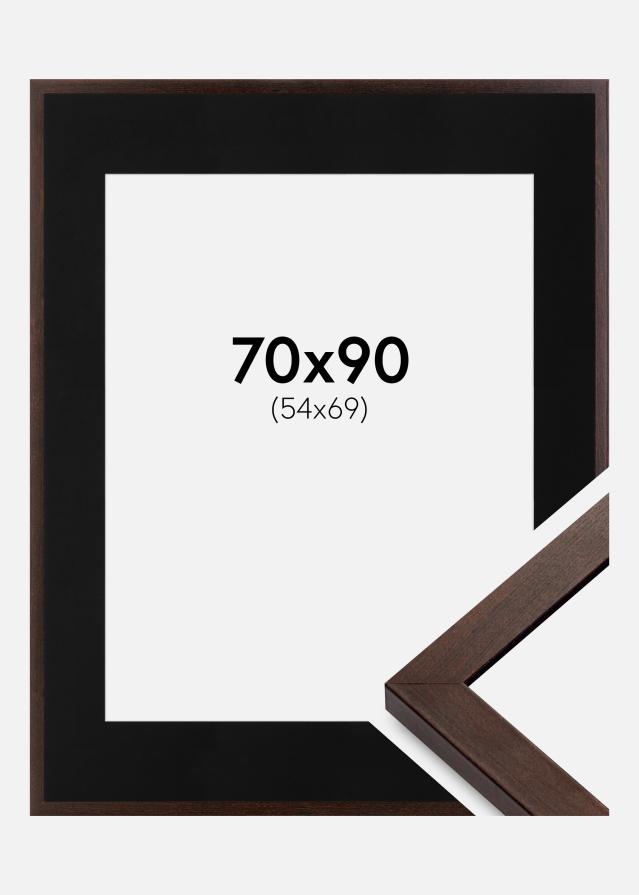 Cadre Selection Noyer 70x90 cm - Passe-partout Noir 55x70 cm