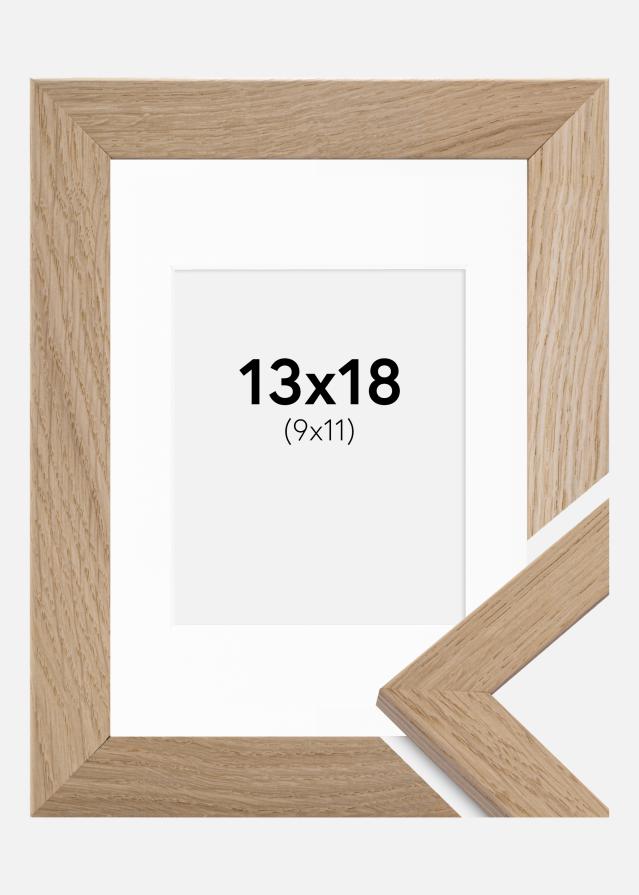 Cadre Trendline Chêne 13x18 cm - Passe-partout Blanc 10x12 cm