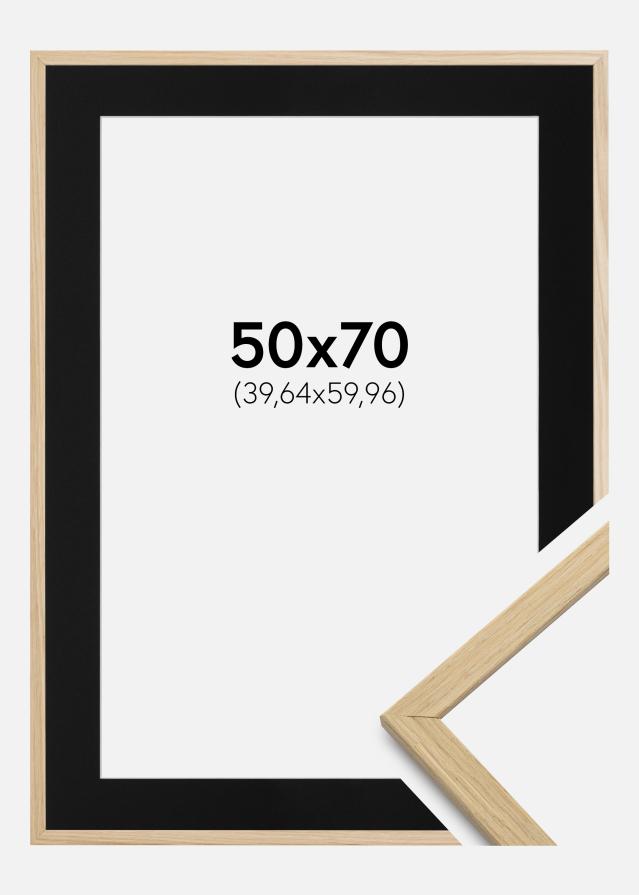 Cadre Edsbyn Chêne 50x70 cm - Passe-partout Noir 16x24 pouces