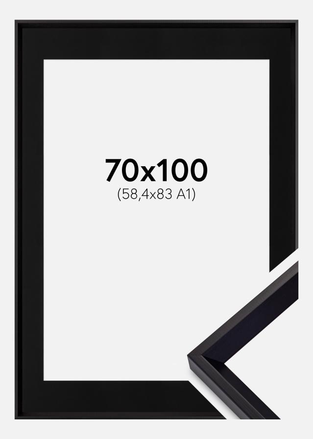 Cadre Globe Noir 70x100 cm - Passe-partout Noir 59,4x84 cm