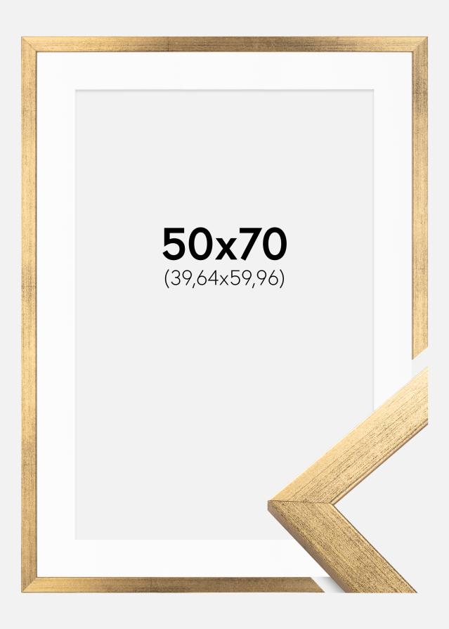 Cadre Stilren Or 50x70 cm - Passe-partout Blanc 16x24 pouces
