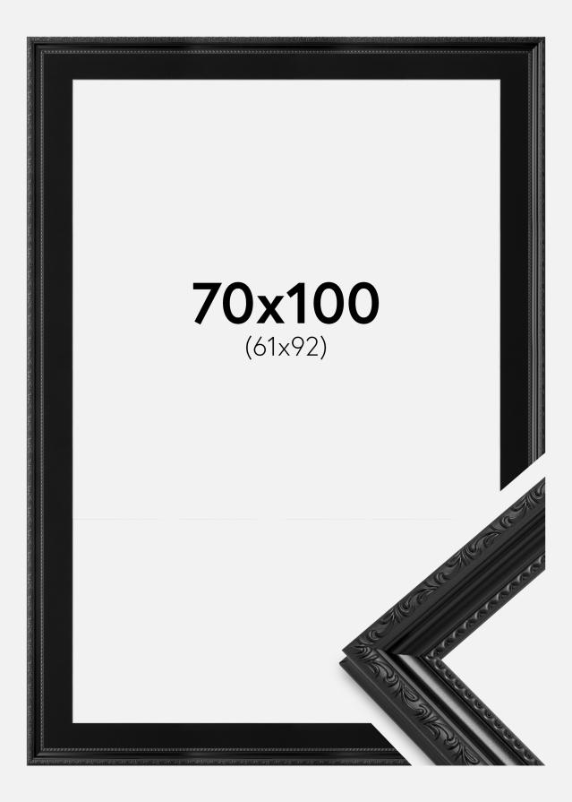 Cadre Abisko Noir 70x100 cm - Passe-partout Noir 62x93 cm