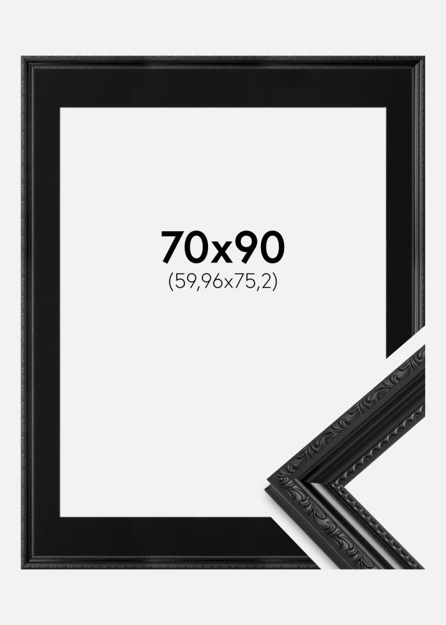 Cadre Abisko Noir 70x90 cm - Passe-partout Noir 24x30 pouces