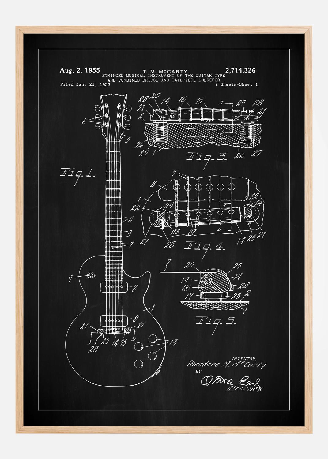 Product Image for Dessin de brevet - Guitare électrique I - Noir Poster (21x29,7 cm (A4))