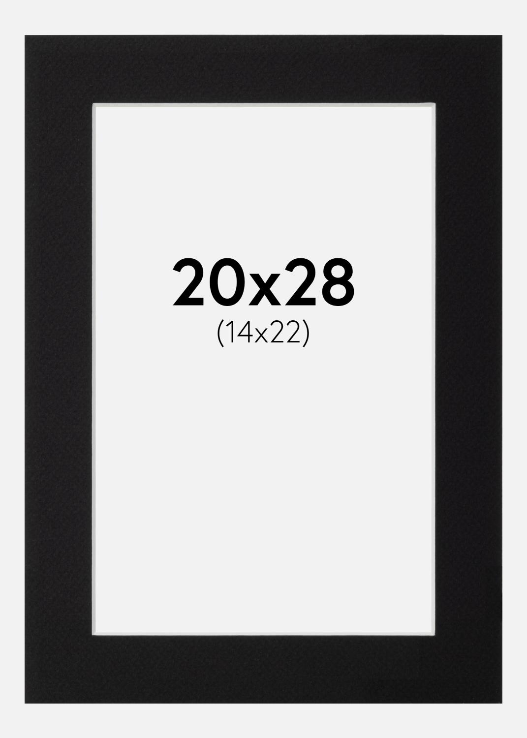 Product Image for Passe-partout Noir Standard (noyau blanc) 20x28 cm (14x22)