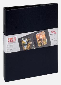 Pac Mini Album Noir - 13,5x18,5 cm (12 Pages noires / 6 Feuilles)