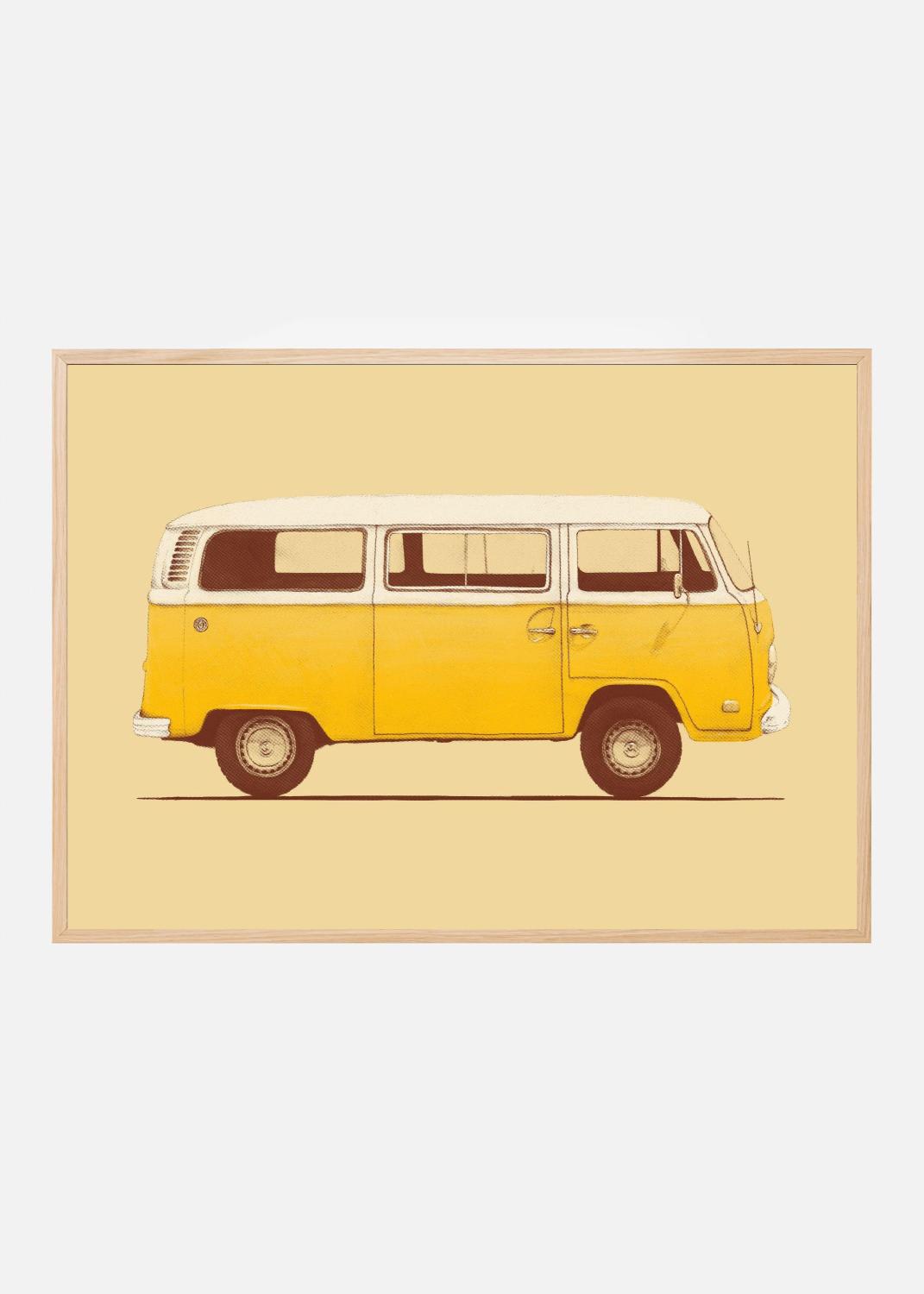 Product Image for Yellow Van Poster (21x29.7 cm (A4))