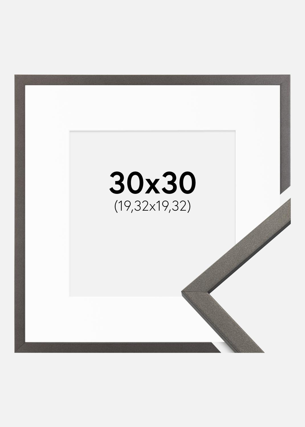 Product Image for Cadre Edsbyn Graphite 30x30 cm - Passe-partout Blanc 8x8 pouces