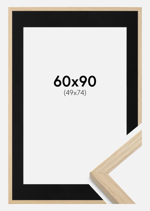 Cadre Grimsåker Chêne 60x90 cm - Passe-partout Noir 50x75 cm