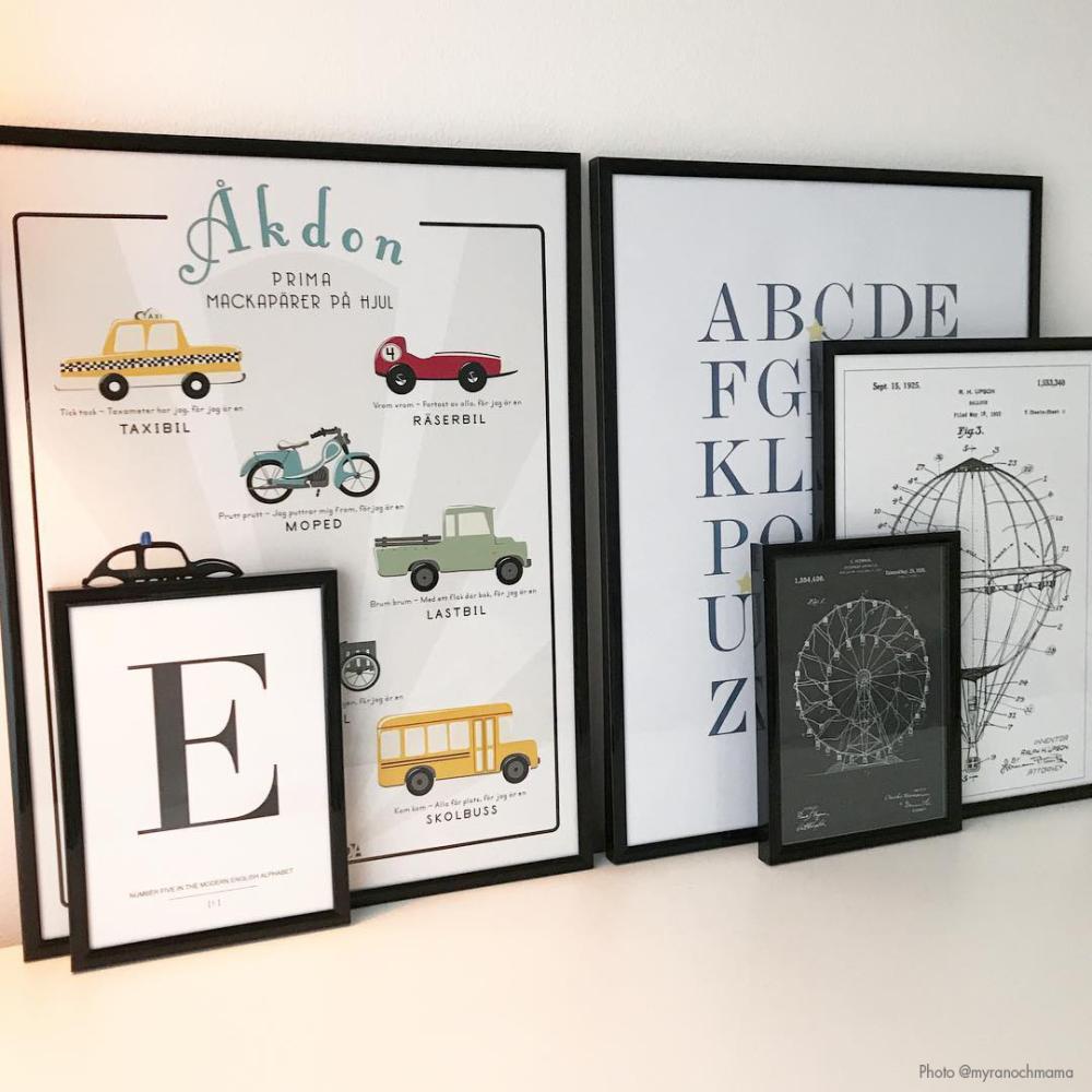 ABC - Bleu/Beige Poster