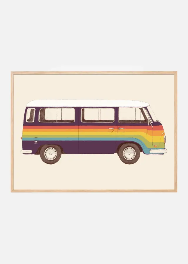 Van Rainbow Poster