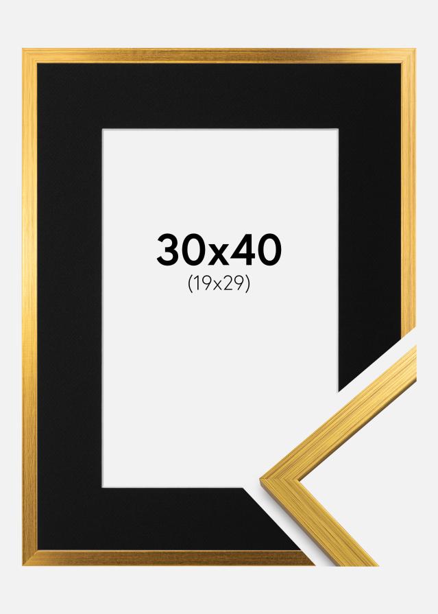 Cadre Edsbyn Or 30x40 cm - Passe-partout Noir 20x30 cm