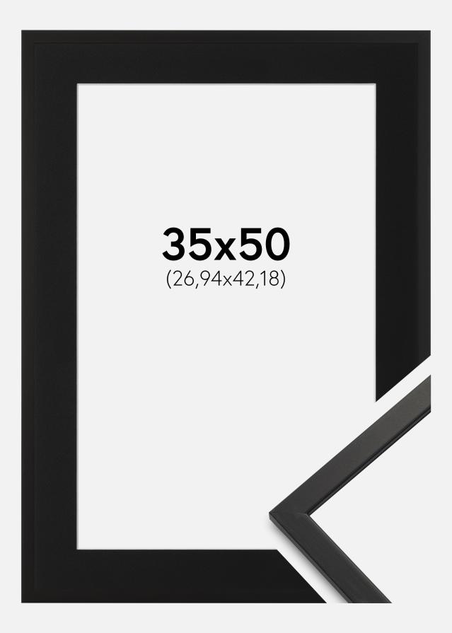 Cadre Edsbyn Noir 35x50 cm - Passe-partout Noir 11x17 pouces