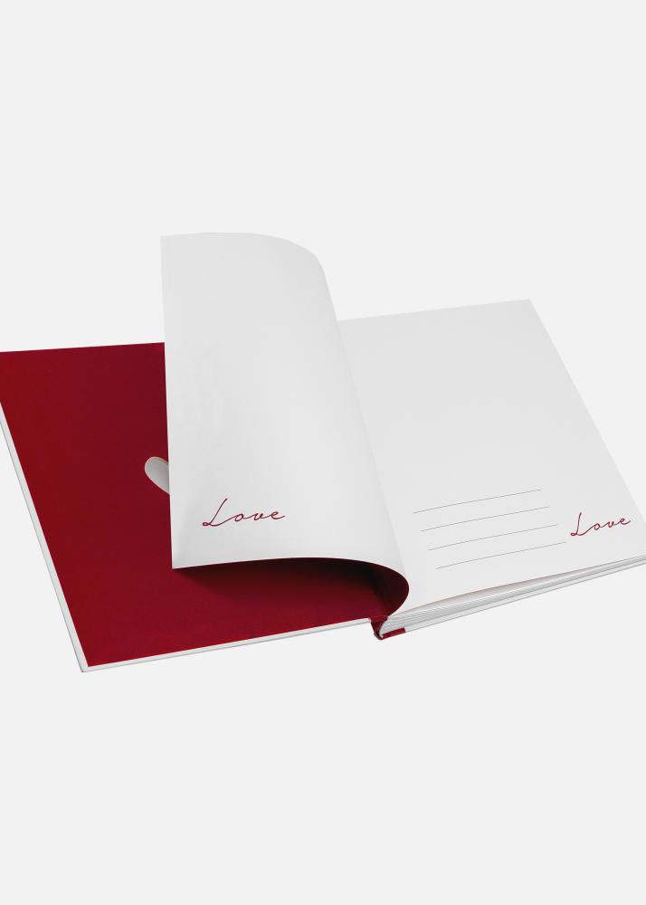 Love Album de mariage Blanc - 25,7x29,2 cm (50 Pages blanches / 25 Feuilles)