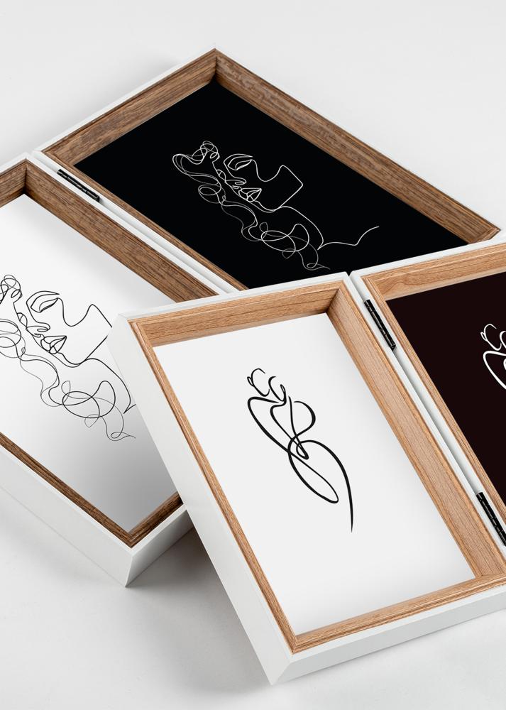 Silhouette Cadre pliant Chêne 10x15 cm - 2 images