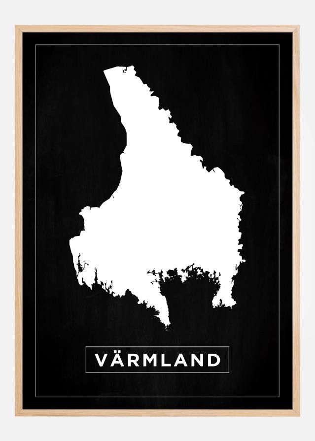 Map - Värmland - Black