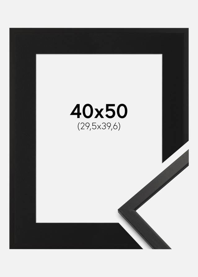 Cadre Edsbyn Noir 40x50 cm - Passe-partout Noir 12x16 pouces