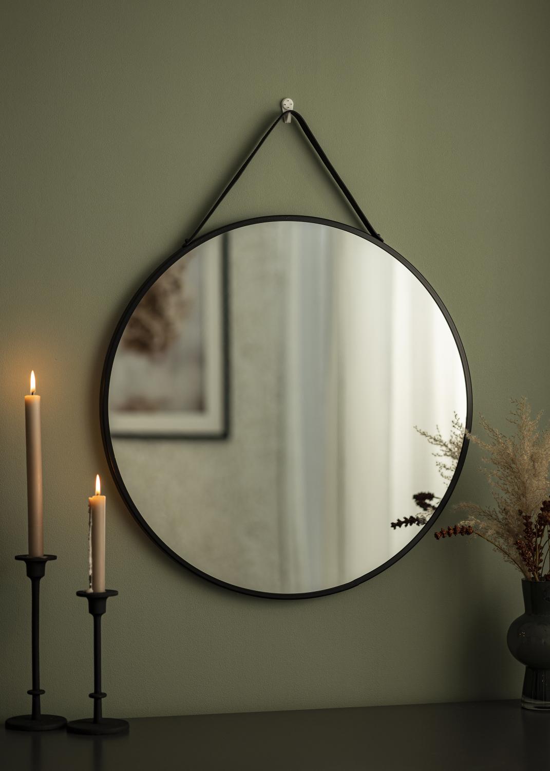 Product Image for Miroir Trapani Noir diamètre 60 cm