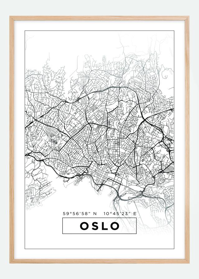 Map - Oslo - White