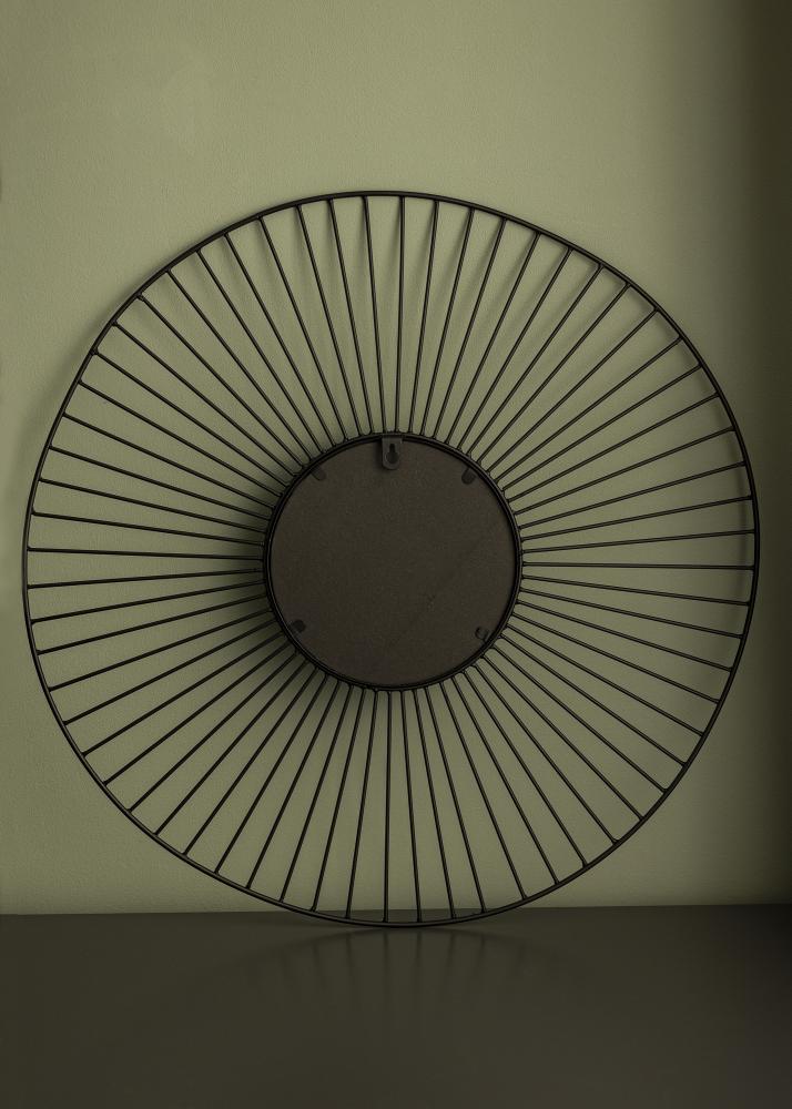 KAILA Miroir rond Lines - Noir diamètre 60 cm