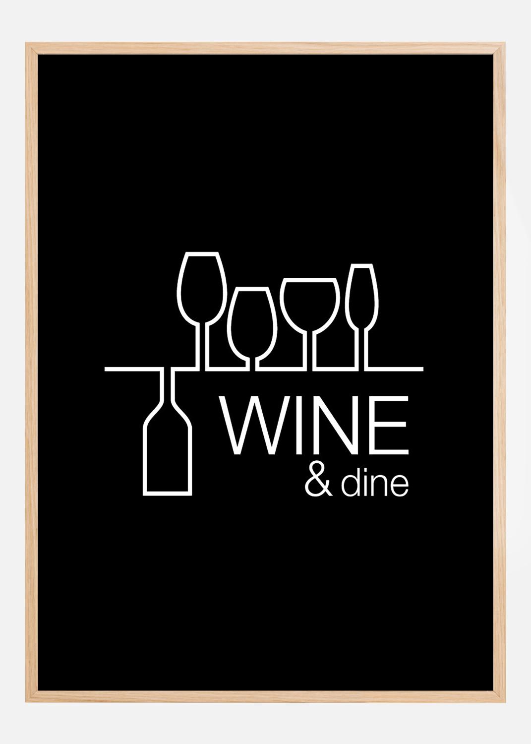 Product Image for Wine &amp; dine - Black (30x40 cm)