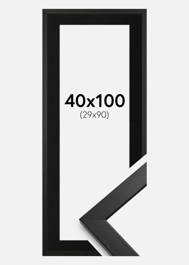 Cadre Stilren Noir 40x100 cm - Passe-partout Noir 30x91 cm