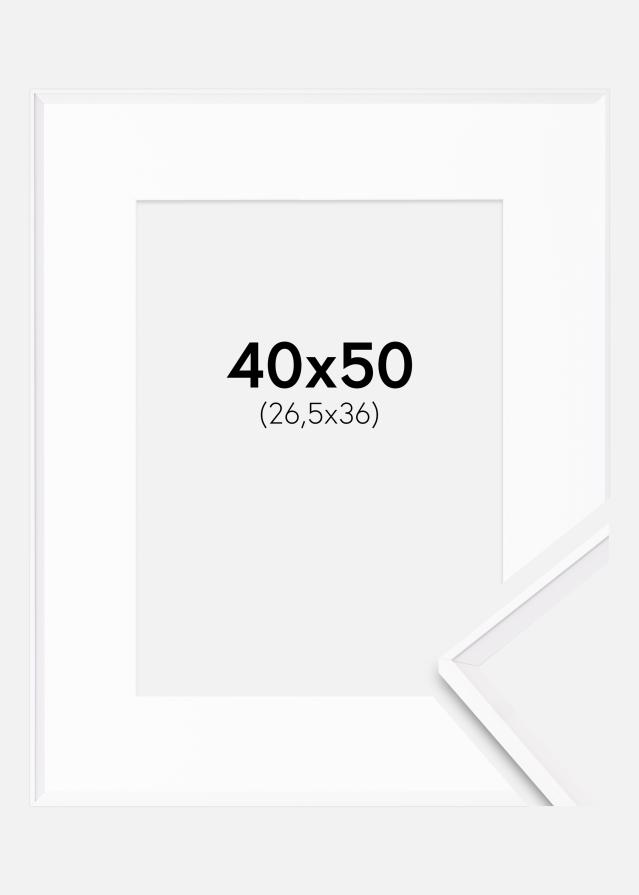 Cadre Desire Blanc 40x50 cm - Passe-partout Blanc 27,5x37 cm