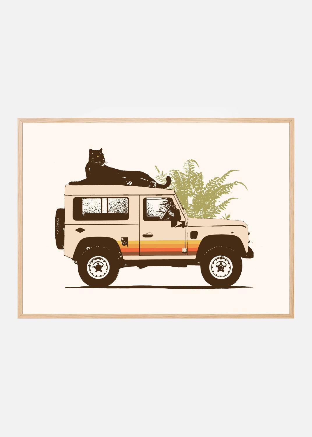 Product Image for Black Panther On Car Poster (30x40 cm)