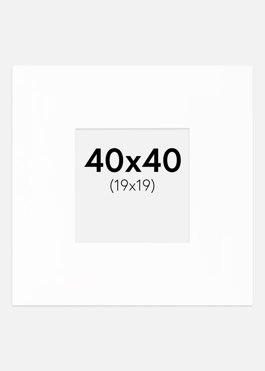 Product Image for Passe-partout XL Standard Blanc (noyau blanc) 40x40 cm (19x19)