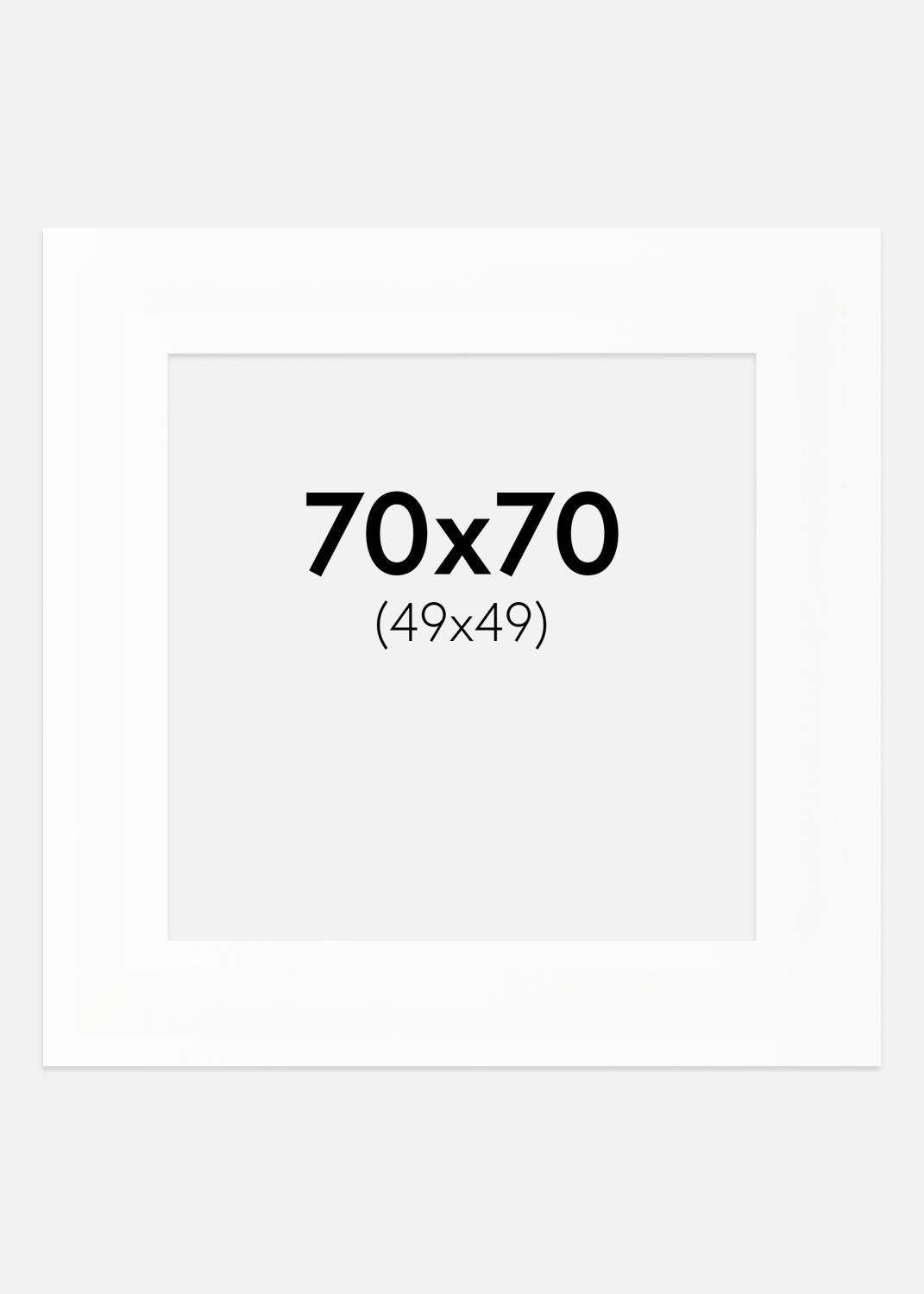 Product Image for Passe-partout XXL Standard Blanc (noyau blanc) 70x70 cm (49x49)