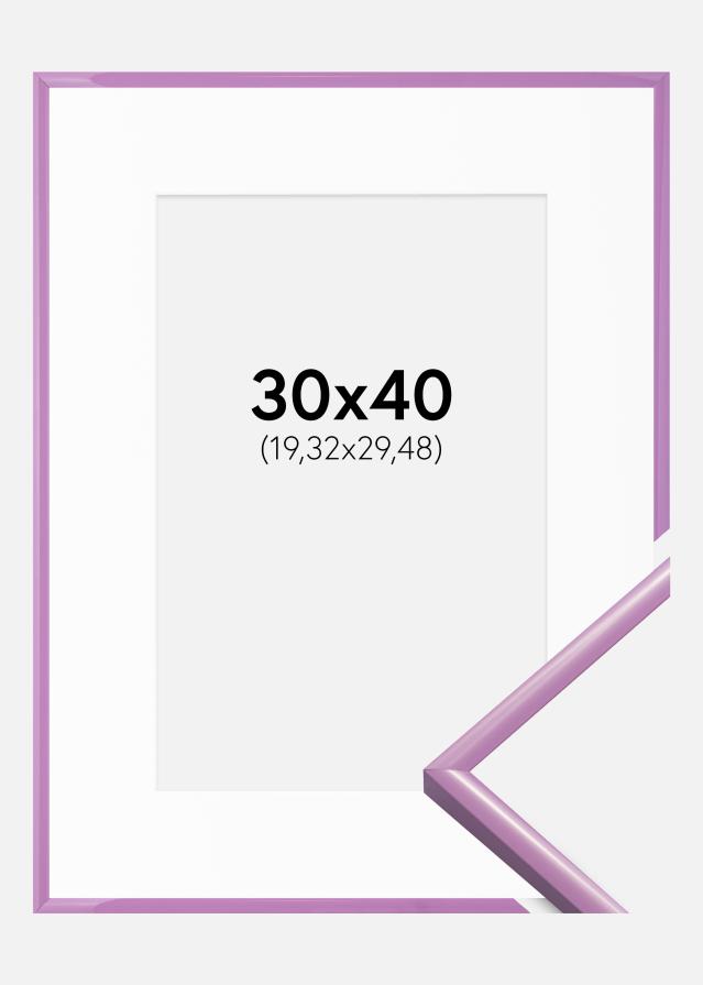 Cadre New Lifestyle Violet clair 30x40 cm - Passe-partout Blanc 8x12 pouces